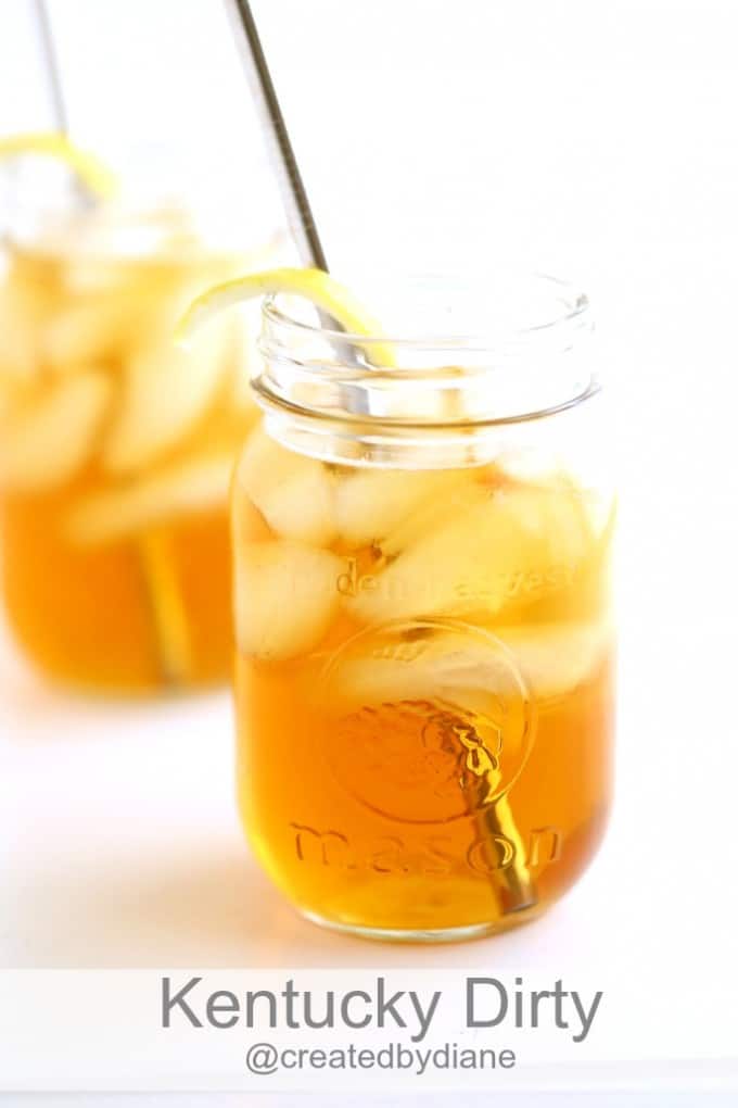 Kentucky Dirty Cocktail (peach iced tea drink) @createdbydiane