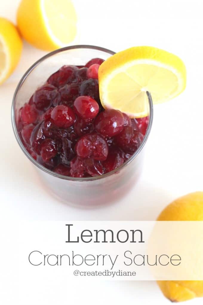 Lemon Cranberry Sauce Recipe @createdbydiane
