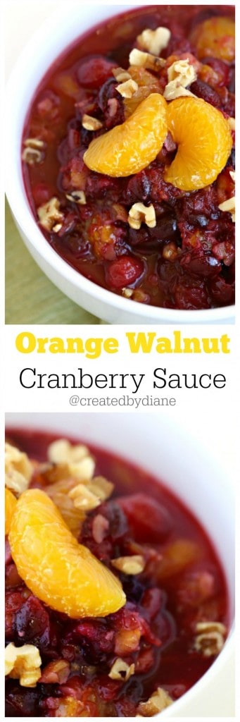 Orange Walnut Cranberry Sauce @createdbydiane