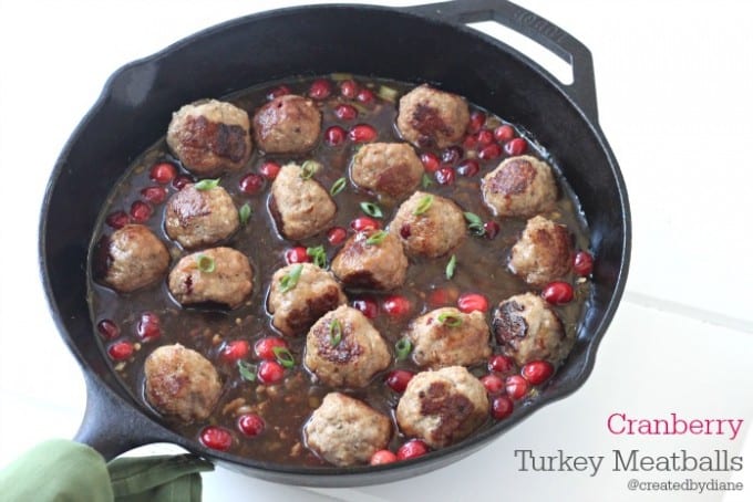 cranberry turkey meatballs from @createdbydiane