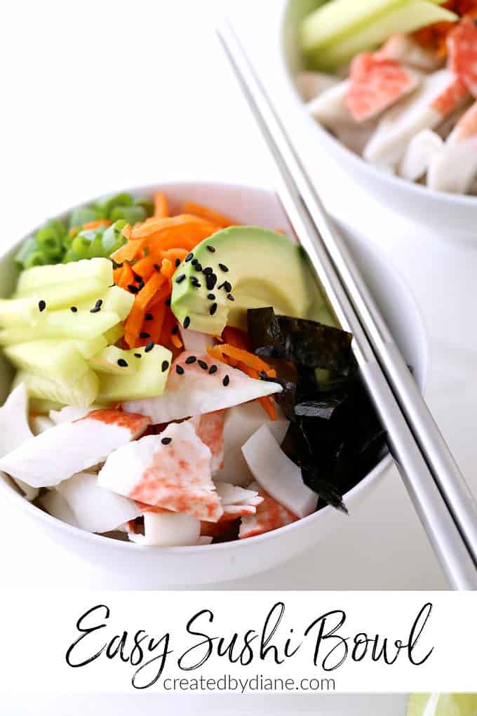 easy sushi bowl createdbydiane.com