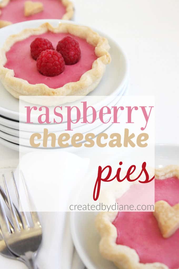 raspberry cheesecake mini pies createdbydiane.com