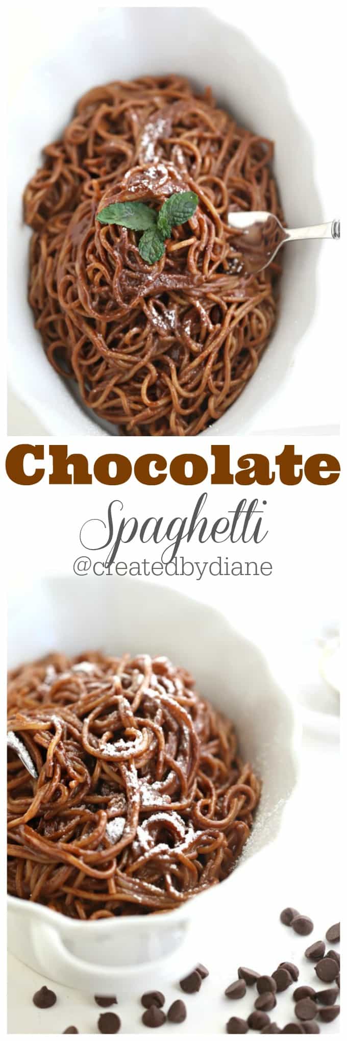 Chocolate Spaghetti Recipe perfect comfort food @createdbydiane