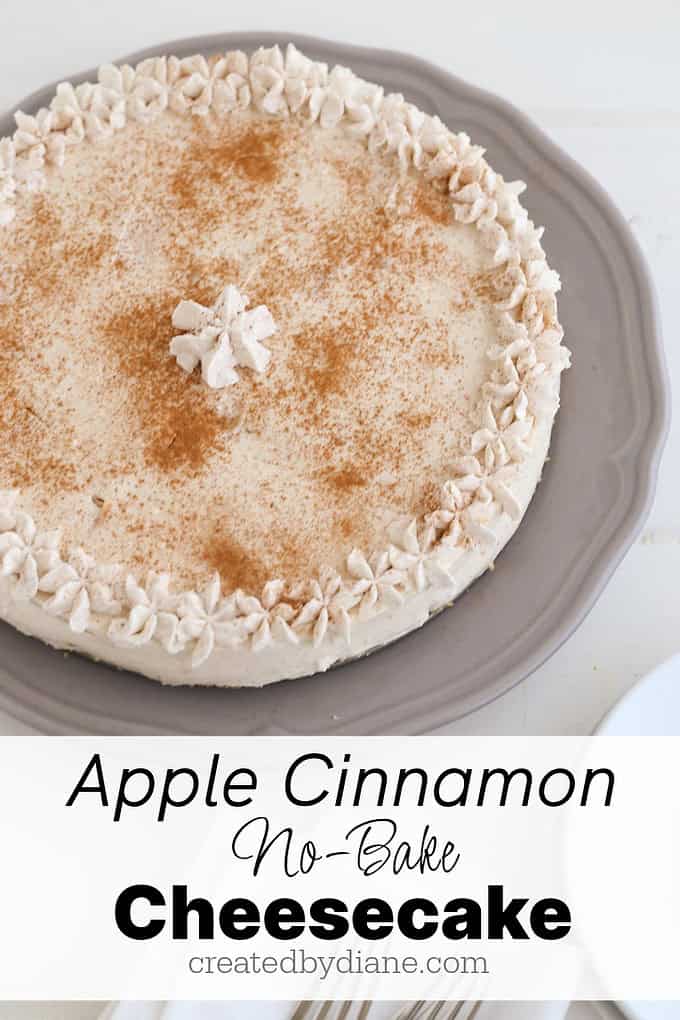 apple cinnamon no bake cheesecake createdbydiane