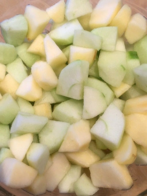 diced apples