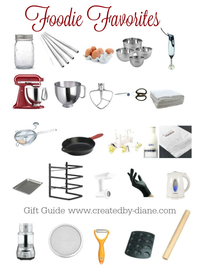 foodie favorites a gift guide for anyone who loves food @createdbydiane kitchen gift guide for wedding, bridal shower, Mothers Day, Birthday, Holiday and more.