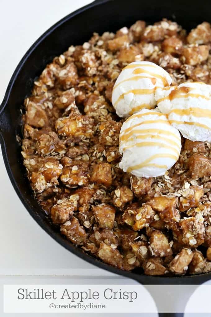 skillet apple crisp @createdbydiane