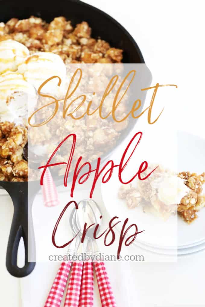 skillet apple crisp createdbydiane.com