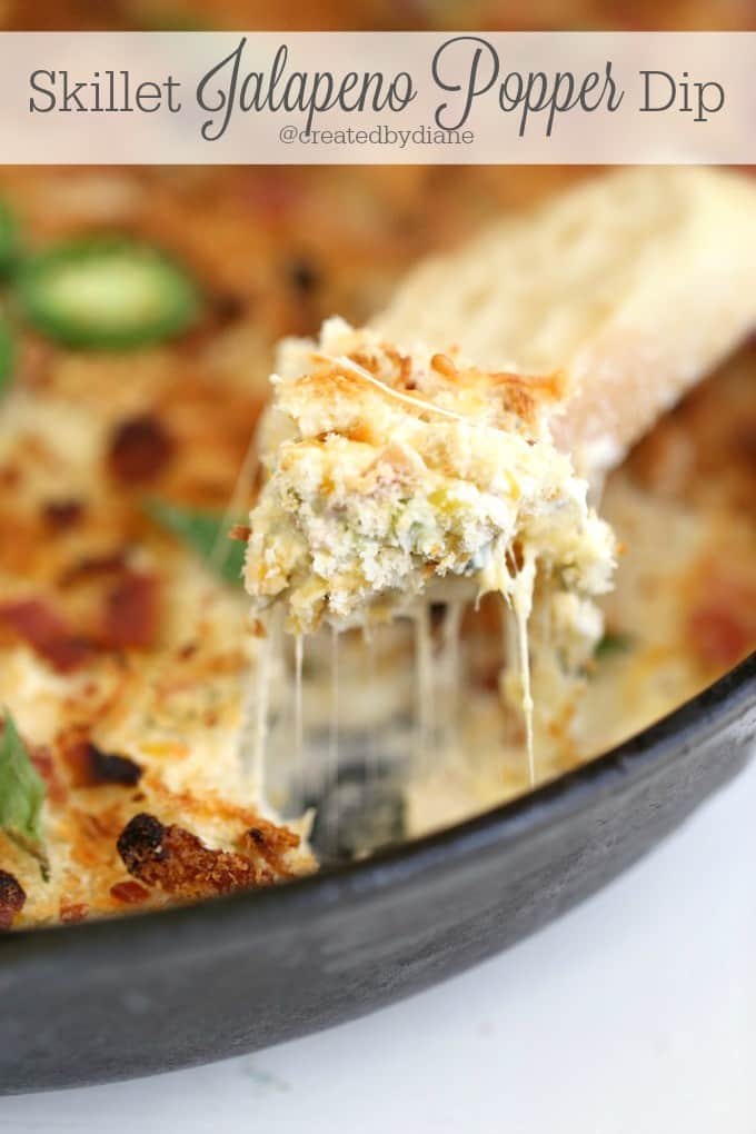 Skillet Jalapeno Popper Dip @createdbydiane