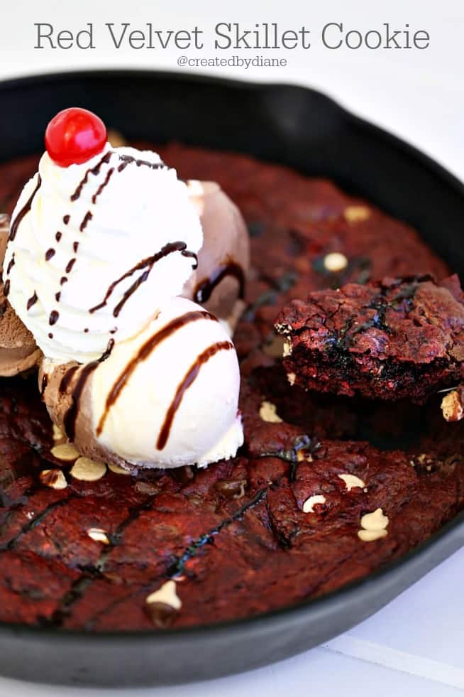 Red Velvet Skillet Cookie