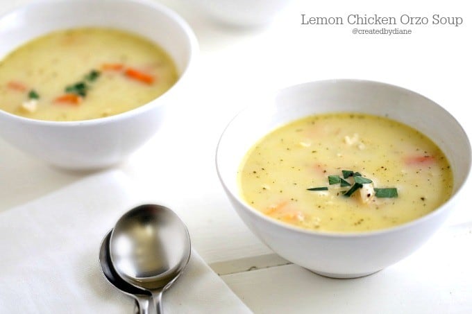 lemon chicken orzo soup from @createdbydiane