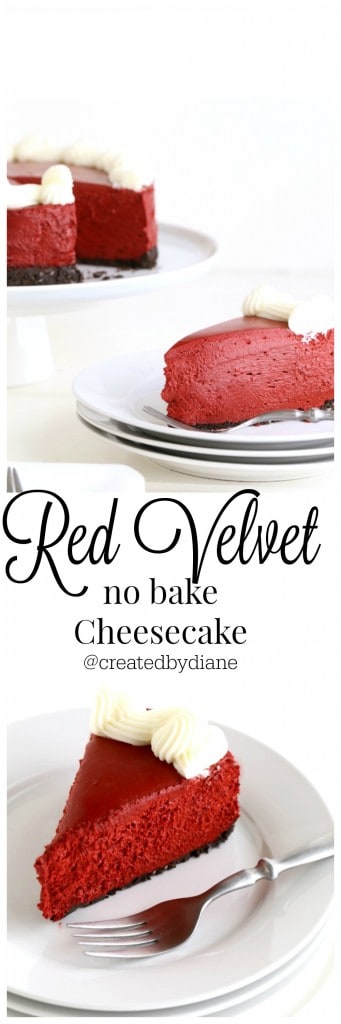 Red Velvet no bake Cheesecake from @createdbydiane