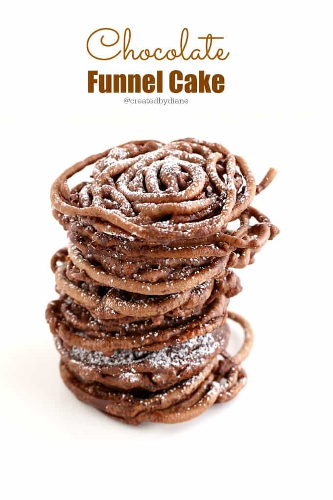 chocolate funnel cake @createdbydiane