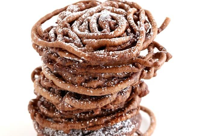 chocolate funnel cake @createdbydiane
