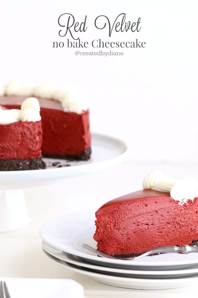 red velvet no bake cheesecake @createdbydiane