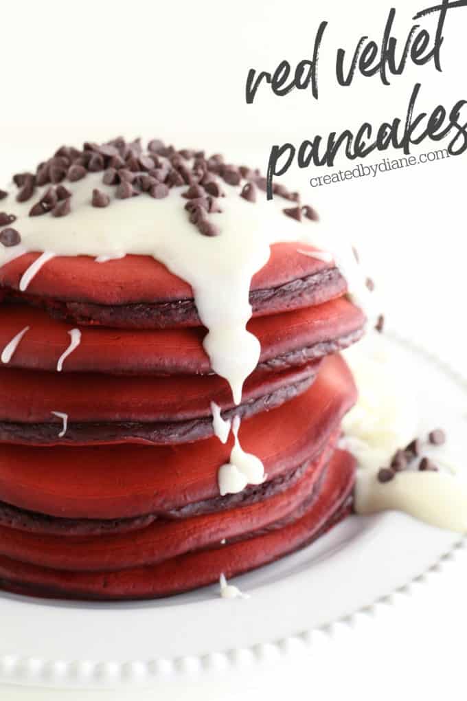 red velvet pancakes recipe createdbydiane.com