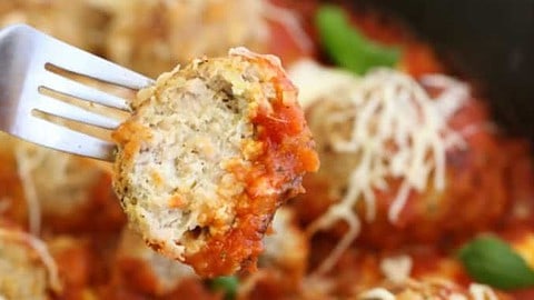 skillet chicken parmesan meatballs createdby-diane.com