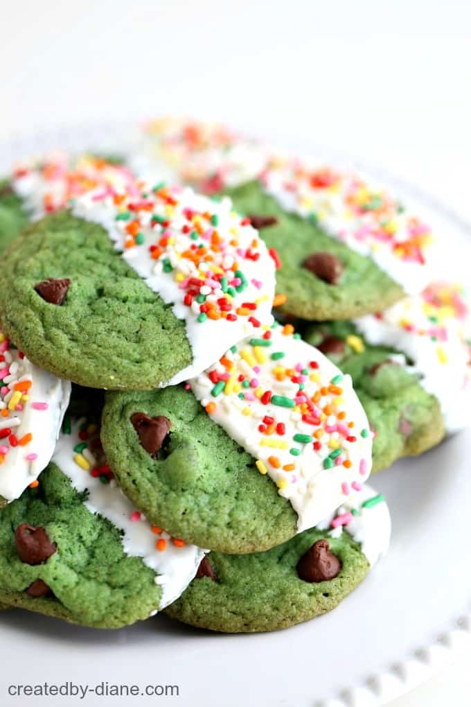 mint chip cookies