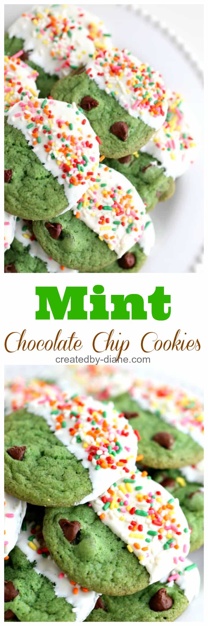 minty chocolate chip cookies