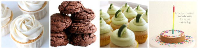 popular vanilla cupcakes chocolate peanut butter cookies, margarita cupcakes, no bake cake for pets, cats and dogs