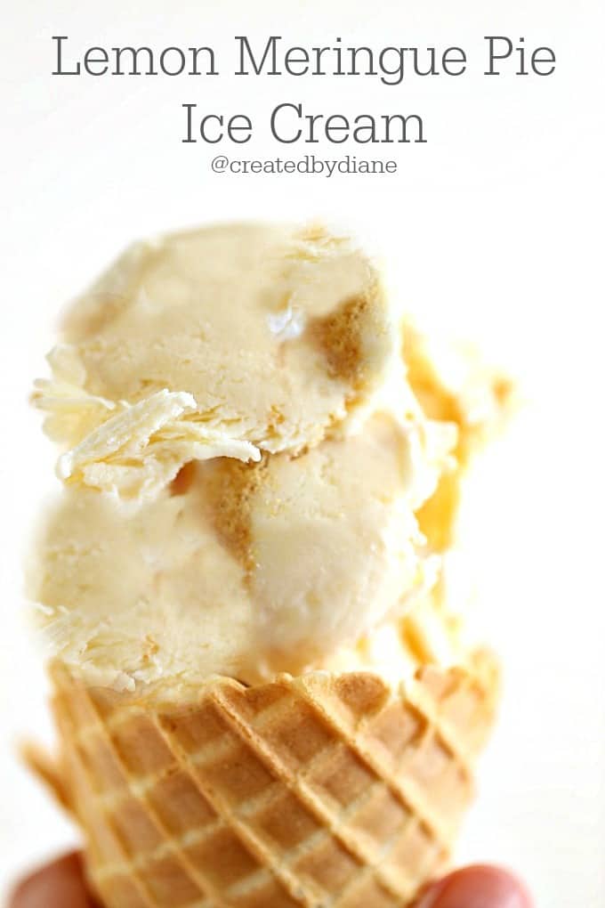 delicious Lemon Meringue Pie Ice Cream @createdbydiane