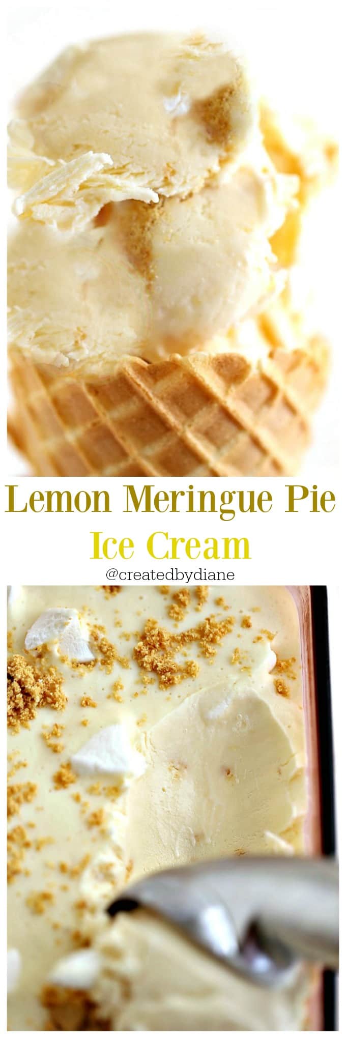 lemon meringue pie ice cream no churn, easy 5 minutes to mkae