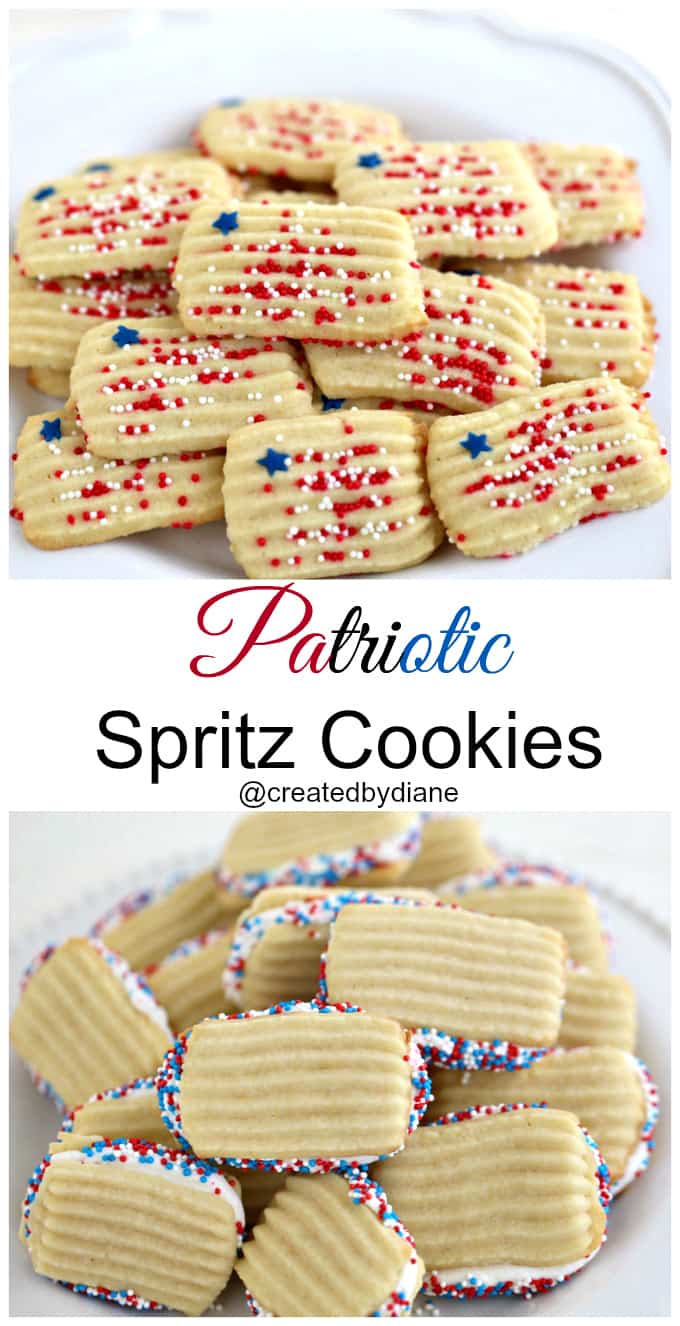 Patriotic SPritz Cookies from @createdbydiane