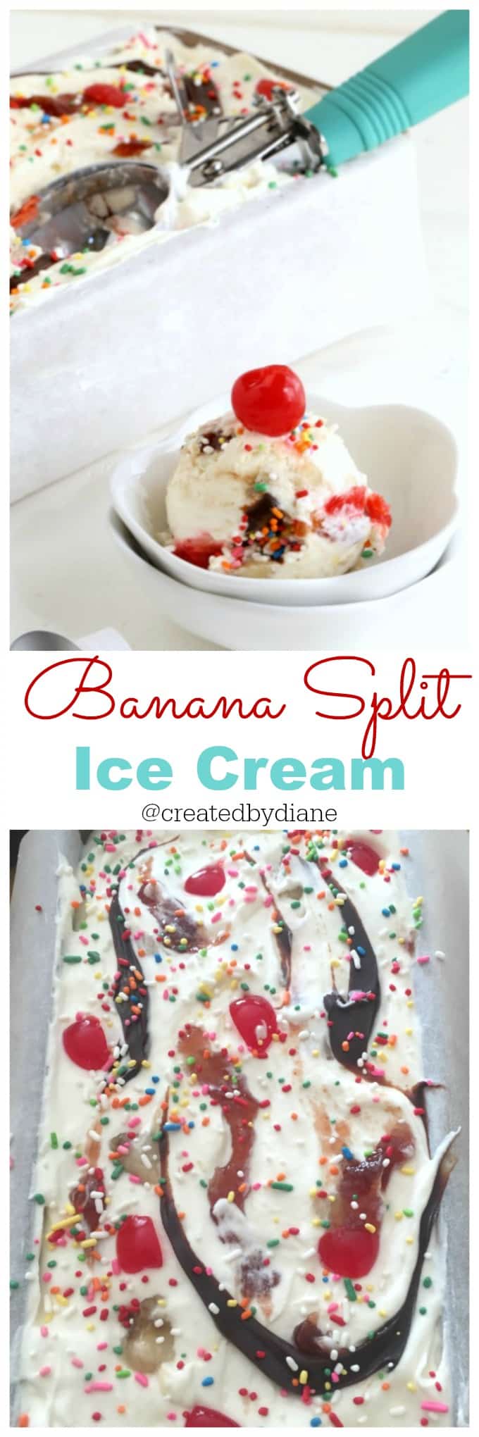 banana Split Ice Cream @createdbydiane