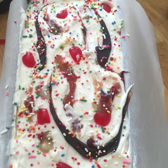 how to make banana split ice cream @createdbydiane