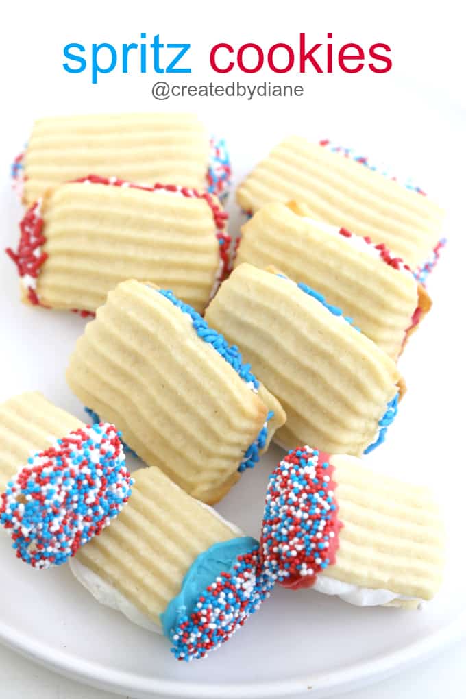 spritz cookies with sprinkles @createdbydiane