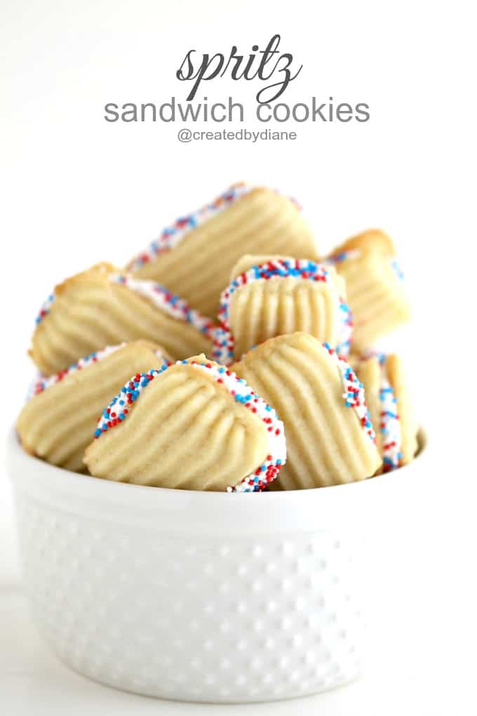 spritz sandwich cookies @createdbydiane