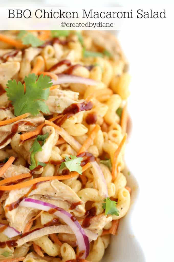 BBQ Chicken Macaroni Salad @createdbydiane