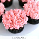 How to EASILY pip mini roses with frosting on cupcakes and cakes @createdbydiane www.createdby-diane.com