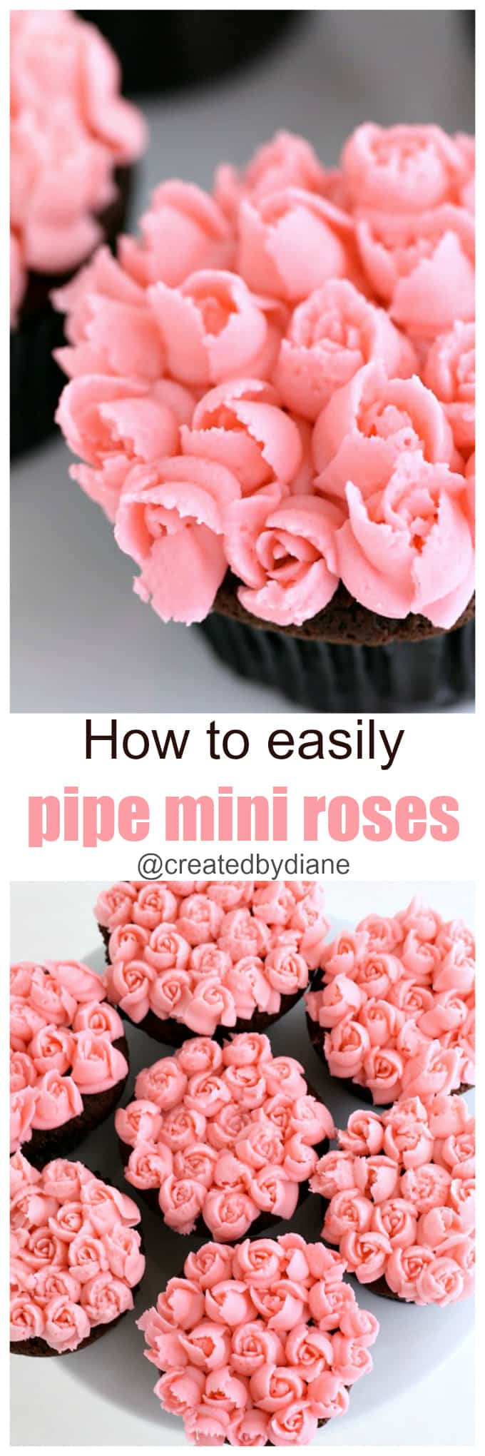 How to easily pipe mini roses @createdbydiane