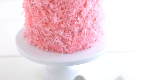 Pink Coconut Cake with Russian Rose Piping @createdbydiane