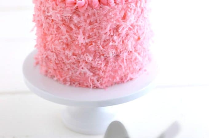 Pink Coconut Cake with Russian Rose Piping @createdbydiane
