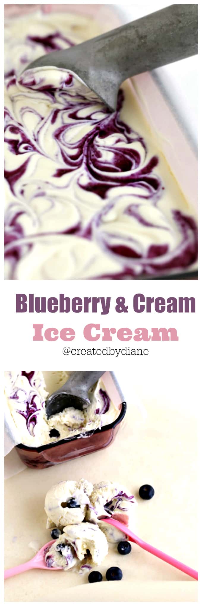 blueberries and cream ice cream from @createdbydiane