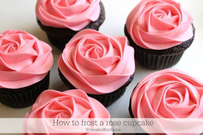 how to frost a rose cupcake @createdbydiane