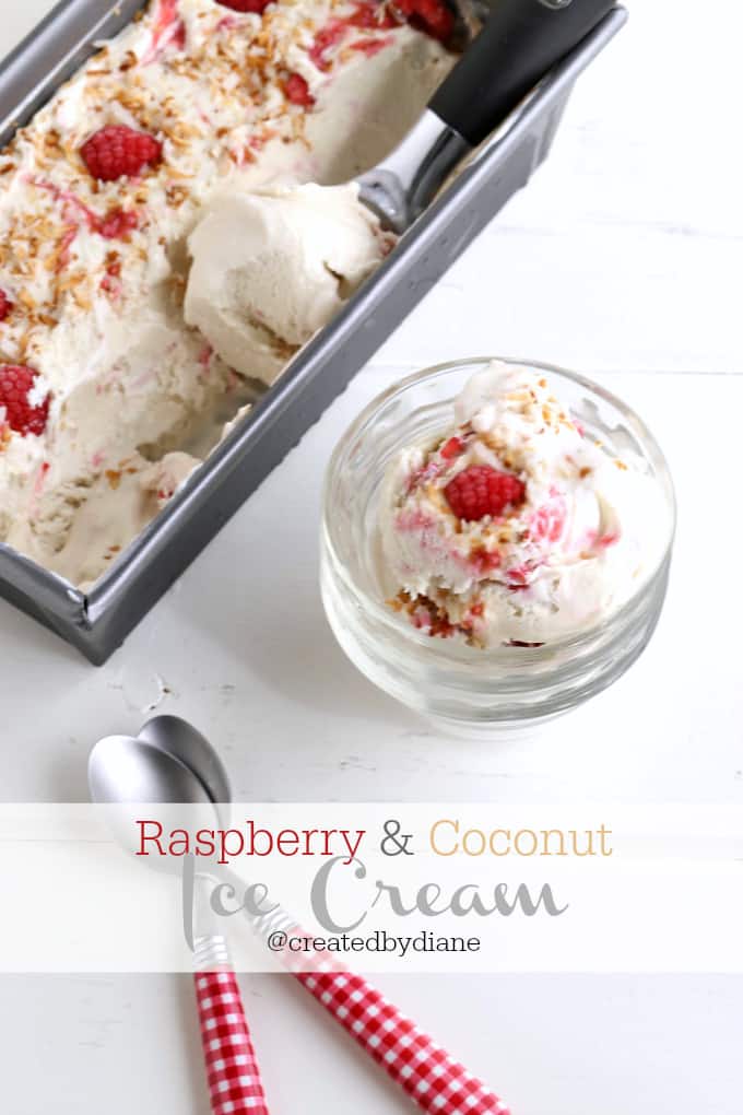 raspberry and coconut ice cream