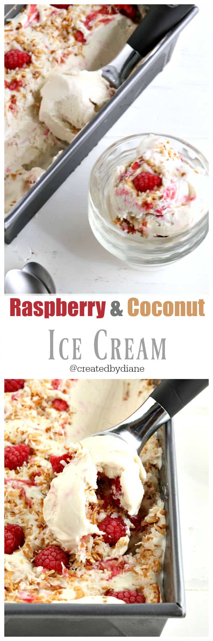 raspberry and coconut ice cream from @createdbydiane