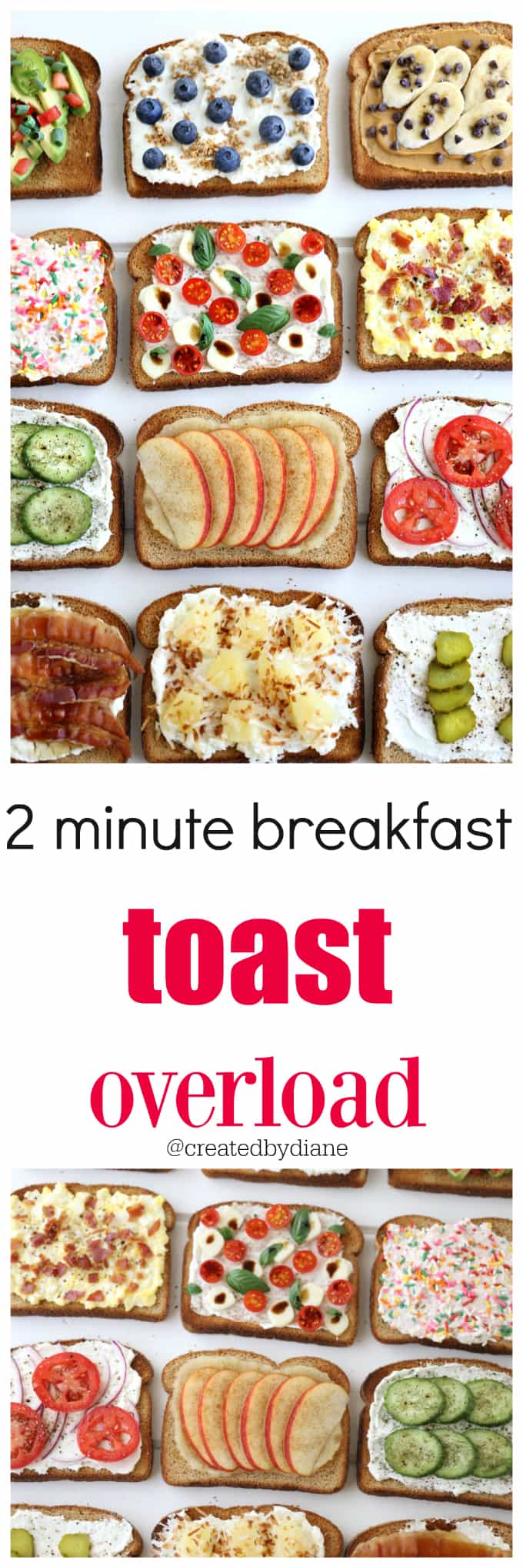 2 minute breakfast toast overload @createdbydiane