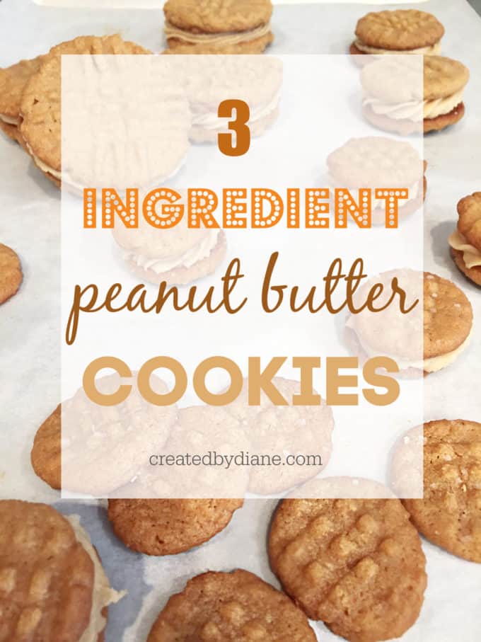 3 ingredient peanut butter cookies