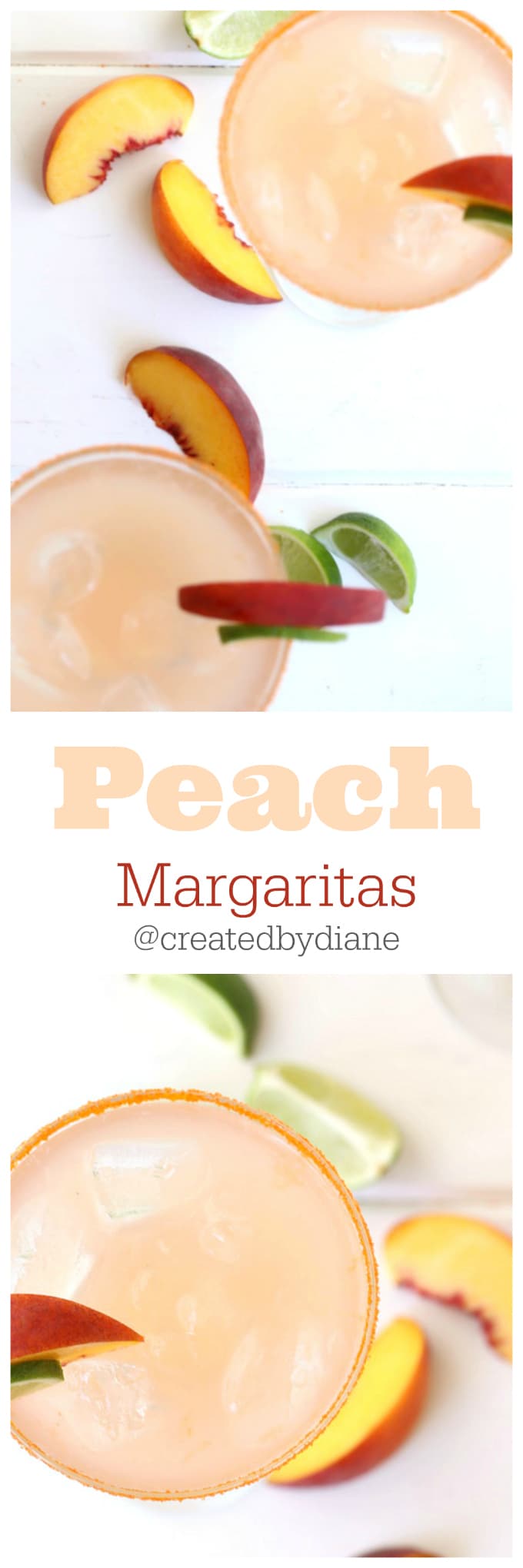 natural peach flavored margaritas @createdbydiane