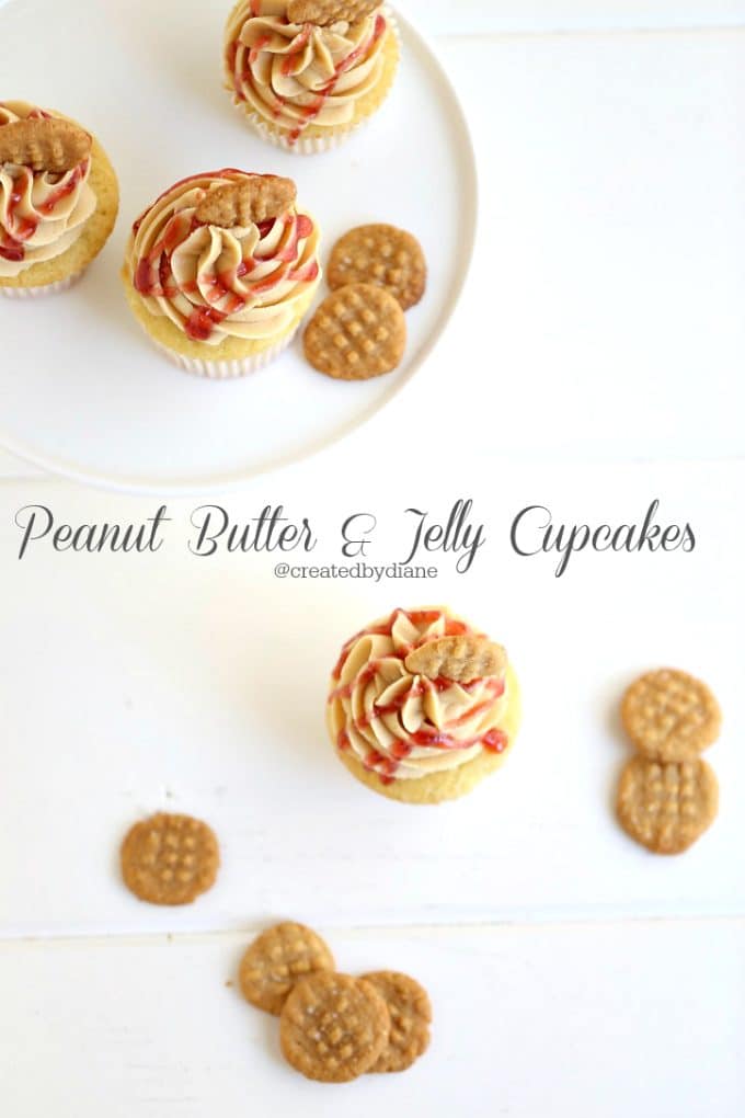 peanut butter and jelly cupcakes @createdbydiane