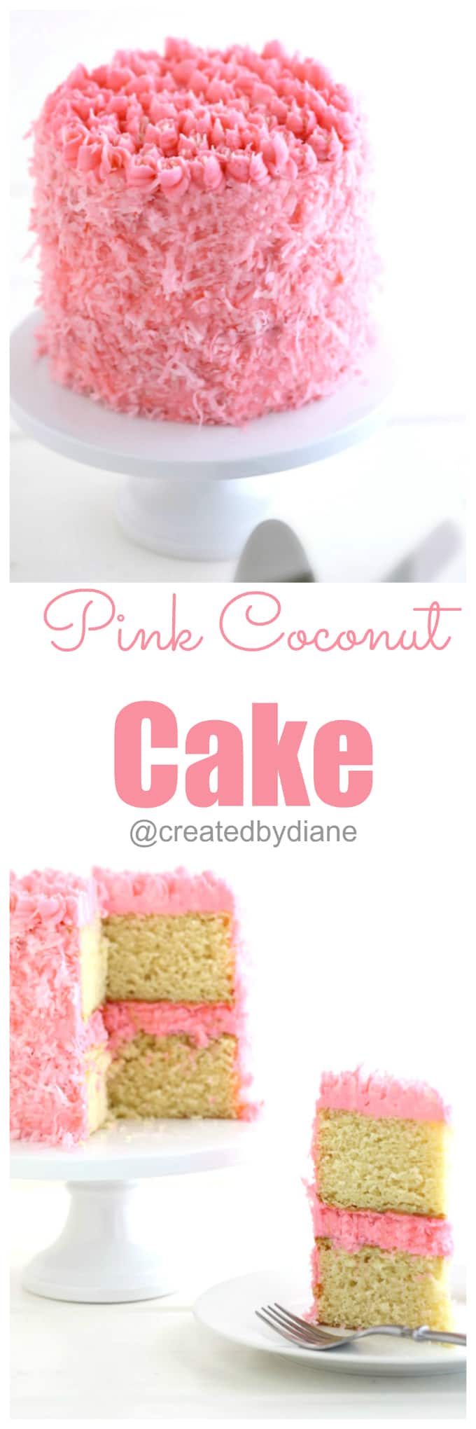 pink coconut cake recipe @createdbydiane