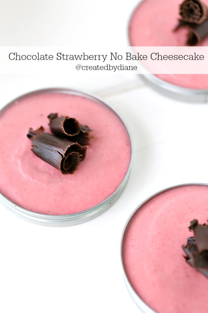 Chocolate Strawberry No Bake Cheesecake