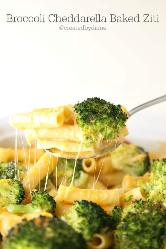 Broccoli Cheddarella Baked Ziti