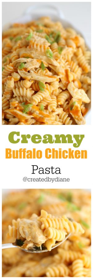 Creamy Buffalo Chicken Pasta | Created by Diane