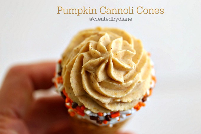 pumpkin cannoli cones from @createdbydiane