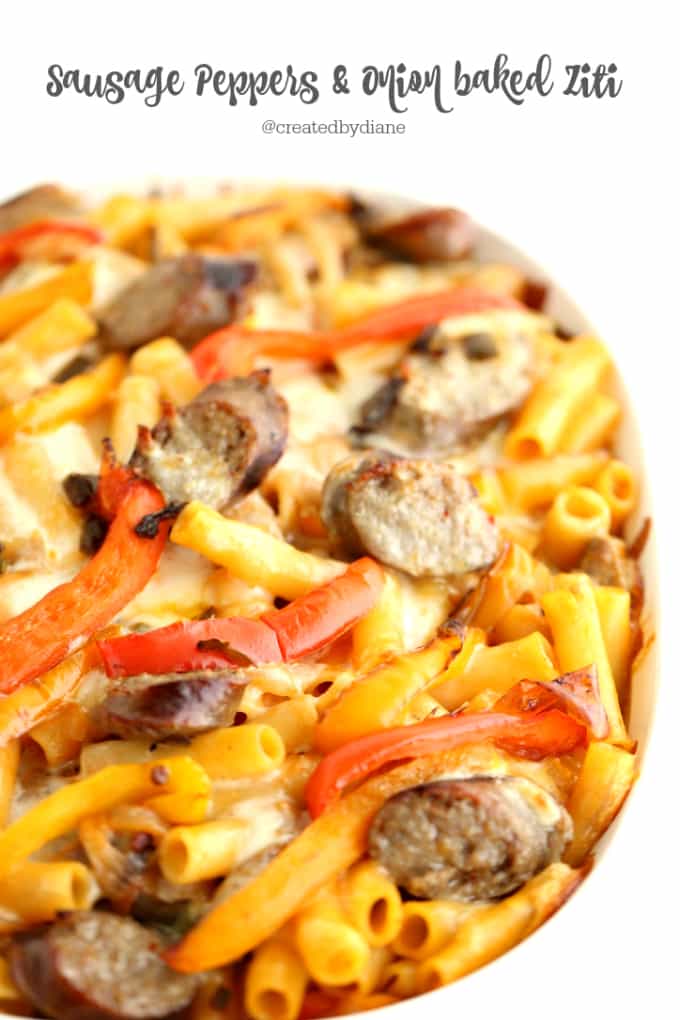 sausage-pepper-and-onion-baked-ziti